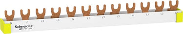 Sløjfeskinne 3P+N/4P 12 modul eller 216mm N-L1-L2-L3/N-L1-L2-L3/N-L1-L2-L3. Kan tilpasses husk endestykker - 1