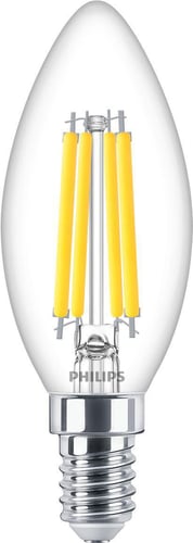 Philips MASTER Value LED Kerte Dæmpbar 3,4W (40W) E14 B35 927 Klar Glas - 1