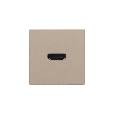 HDMI udtag med terminaler for ledningsmontering champagne coated - 1