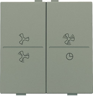 Tangent med ventilations-symboler til trådløst 4-tryk bronze - 1