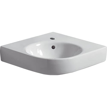 Geberit Renova Compact håndvask 695 x 615 x 155 mm hjørne hvid porcelæn - 1