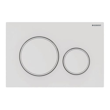 Geberit Sigma20 betjeningsplade mat hvid/hvid - 1