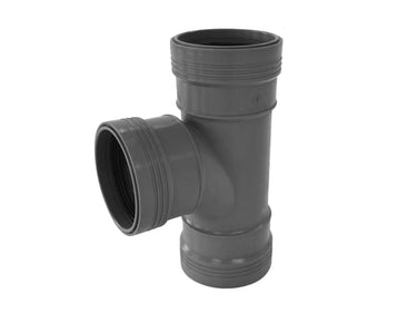 Wafix PLUS PP grenrør 88,5° med sving Ø110 x Ø110 mm grå - 1