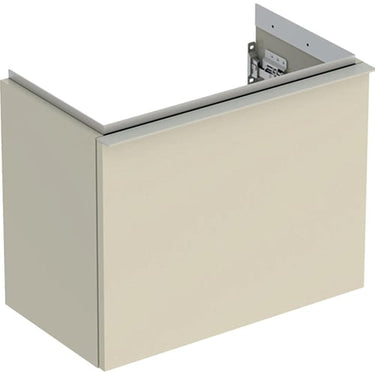 Geberit Icon vaskeskab 520 x 307 x 415 mm 1 skuffe sandgrå højkomprimeret trelags-spånplade lakeret blankpoleret - 1