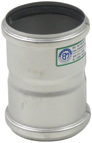 BLÜCHER dobbeltmuffe 82 mm rustfri/syrefast - 1