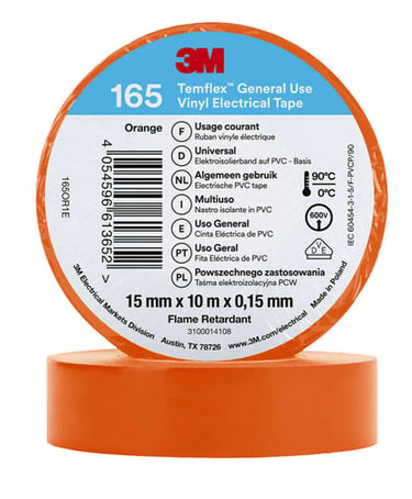 Temflex el vinyltape 165 orange 15 mm x 10 m - 1
