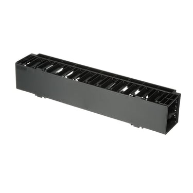 19" Kabelmanagment enkelt side front vandret 2U sort - 1