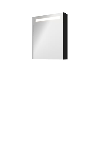 Sanibell Proline spejlskab med LED belysning 60 x 74 cm matsorte sidepaneler - 1