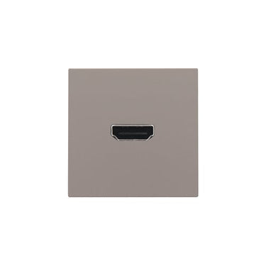 HDMI udtag med HDMI connector på bagsiden for stikmontering bronze - 1