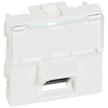Mosaic dataudtag RJ45 Cat-5E UTP 2M 45° hvid - 1