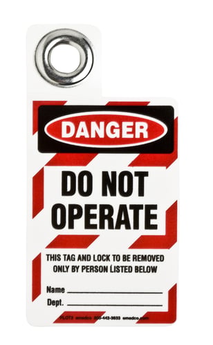Hængelås tags 50,80x76,20mm - 1
