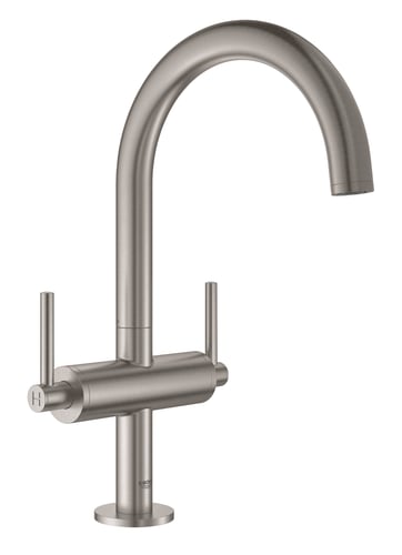 GROHE Atrio New Classic togrebs håndvaskarmatur 166 mm tud m/løft-up bv SuperSteel - 1