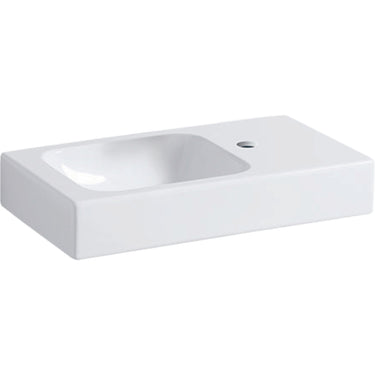 Geberit Icon håndvask 530 x 310 x 135 mm m/fralægningsplads hvid porcelæn - 1