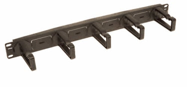 Kabelmanager plast 19" 1U sort - 1