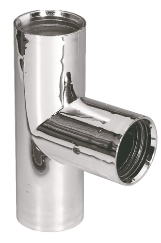 Purus grenrør 90° 32 mm forkromet PP/TPE - 1