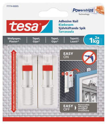 tesa justerbart klæbesøm til tapet og gips (1 kg) 2 stk. - 1