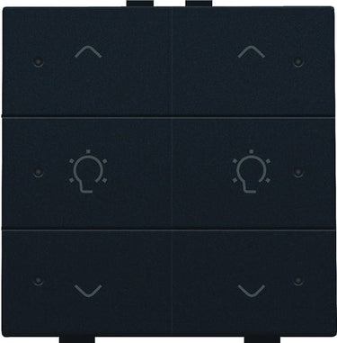 Dæmpertryk dobbelt m. LED black coated NHC - 1