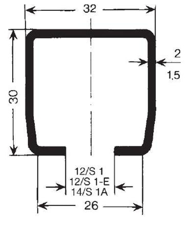 Skinne profil C 1,5 milimeter-4 meter s1 a - 1