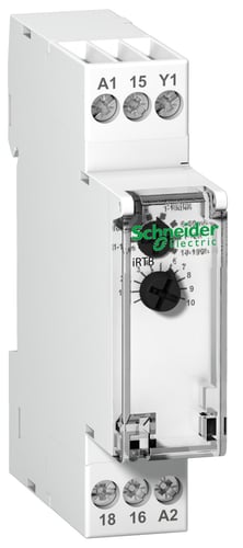 Tidsrelæ iRTB forsinket frafald 2P 24-240VAC/24VDC 0,1s til 100t impuls >100ms Bredde 18mm - 1