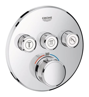 GROHE Grohtherm SmartControl termostat udv. del rund 3SC krom - 1
