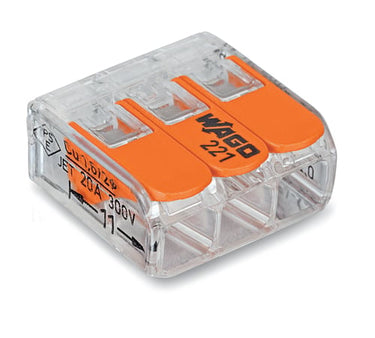 WAGO Samlemuffe 3x0,2-4mm2 transparent - 1