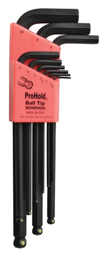 Stiftnøglesæt Bondhus lang 1,5-10mm m/kugle Prohold - 1