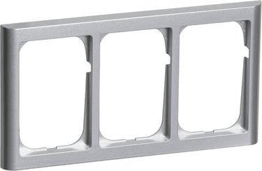 FUGA ramme Softline 63 1,5 modul vandret tripel stålmetallic - 1