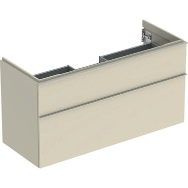 Geberit Icon vaskeskab 1184 x 476 x 615 mm 2 skuffer sandgrå højkomprimeret trelags-spånplade lakeret blankpoleret - 1