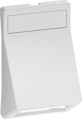 LK FUGA afdækning for Dataudtag for 2x Actassi RJ45 og 2xLC duplex/1xSC duplex 1,5 modul vinklet hvid - 1
