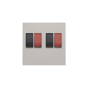 Afdækning til dobbelt højtalerudtag light grey - 1