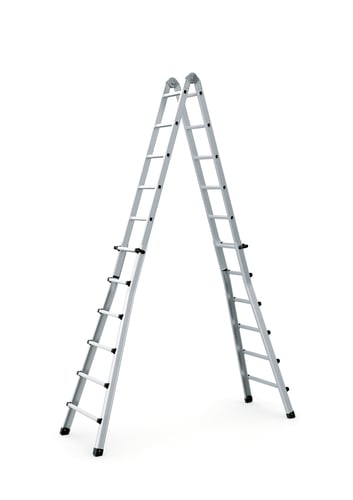 Teleskopstige aluminium 4x6 trin 6,40m - 1