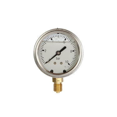 Manometer 1/4XØ63 0-6 bar nedadrettet studs med glycerin - 1