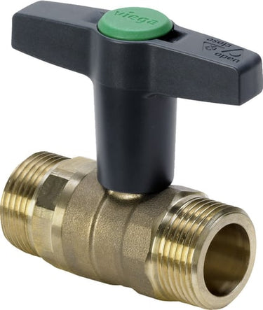 Easytop kuglehane nippel/nippel 1" rødgods - 1