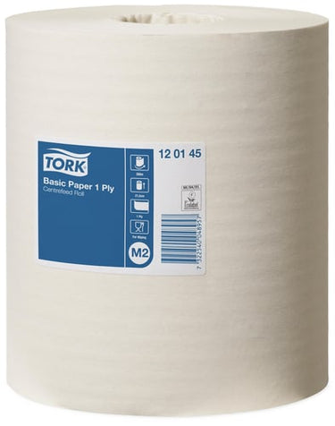 Tork Aftørringspapir Basic Hvid Rl m/300 m M2 - 1