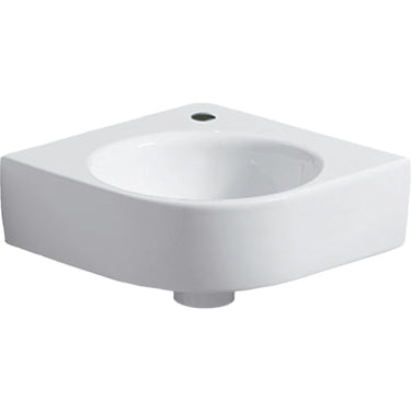 Geberit Renova Compact håndvask 450 x 395 x 155 mm hjørne hvid porcelæn - 1