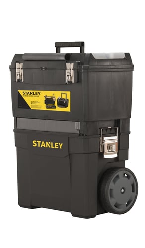 Stanley værkstedsvogn + værktøjskasse 47x30x62 cm - 1