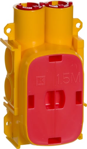 FUGA dåse for indstøbning gul 1,5 modul 49 mm dybde - 1