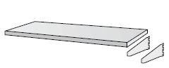 Hylde med konsoller 9025 900x300 grå - 1