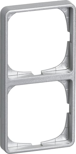 FUGA ramme Baseline 50 2 modul stålmetallic - 1