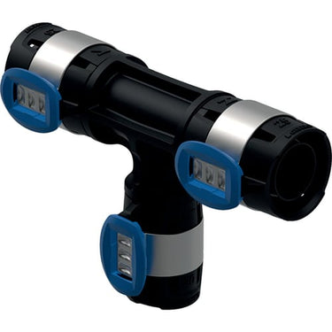 Geberit FlowFit tee 40 x 32 x 40 mm sort PPSU - 1