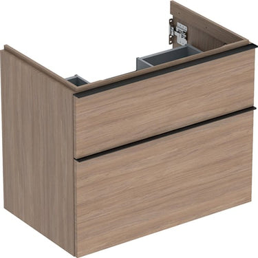 Geberit Icon vaskeskab 740 x 476 x 615 mm 2 skuffer eg natur højkomprimeret trelags-spånplade melamin træstruktur - 1