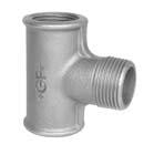 Tee galvaniseret muffe/nippel/muffe 1/2 - 1