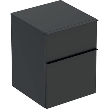 Geberit Icon sideskab 450 x 476 x 600 mm 2 skuffer Lava højkomprimeret trelags-spånplade mat lakeret - 1