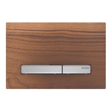 Geberit Sigma50 betjeningsplade krom/nøddetræ - 1