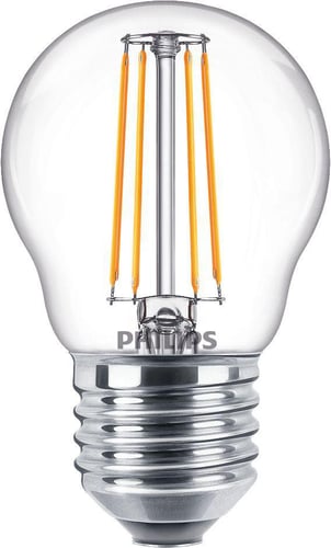 Philips CorePro LED Krone 4,3W (40W) E27 827 P45 Klar Glas - 1