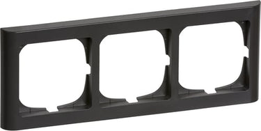FUGA ramme Softline 63 3 modul vandret tripel koksgrå - 1