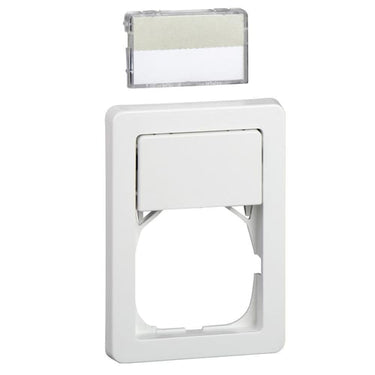 FUGA ramme Baseline 63 med tekstmodul 1,5 modul hvid - 1