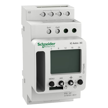 Skumringstimer IC Astro 2 kanaler 24/7 programering med 84 hukommelser 18 forskellige sprog i europa. - 1