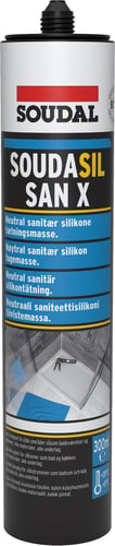 Soudasil San X sanitets silicone Ral 9016 300 ml - 1