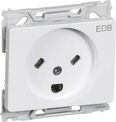 OPUS 66 indsats kombi stikkontakt EDB 2-pol med jord hvid - 1